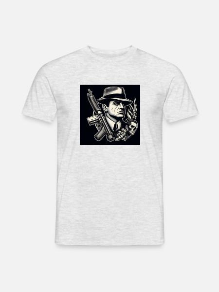Old school Gangster - Männer T-Shirt - Grau meliert