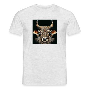 Indian style cow - Men's T-Shirt - heather grey - Front - AI Model Male 178 dark (178cm)