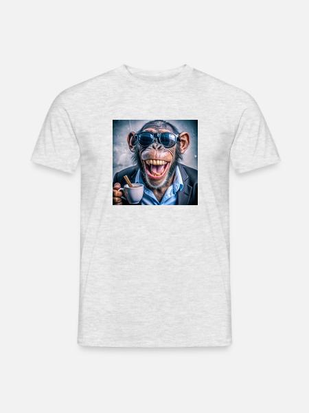 Funky Monkey 3 - Männer T-Shirt - Grau meliert