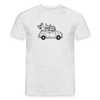 Dog club - Männer T-Shirt - Grau meliert - Vorne - AI Model Male 178 dark (178cm)