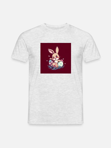 Zauberhafter Osterhase - Männer T-Shirt - Grau meliert