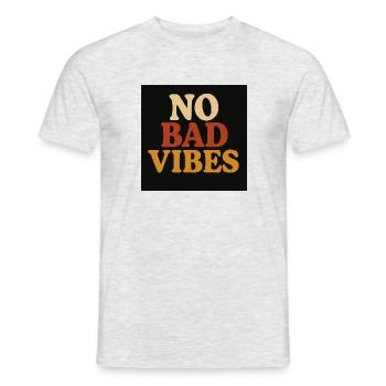 No Bad Vibes - T-shirt homme - gris chiné - Devant - AI Model Male 178 dark (178cm)