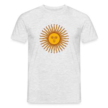 soleil - T-shirt homme - gris chiné - Devant - AI Model Male 178 dark (178cm)