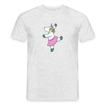 Ballett Einhorn Geschenk tanzen Sport Ballerina - Männer T-Shirt - Grau meliert - Vorne - AI Model Male 178 dark (178cm)