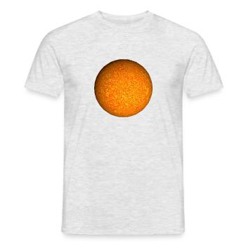 Fire planet sun - Men's T-Shirt - heather grey - Front - AI Model Male 178 dark (178cm)