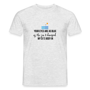 Vos yeux sont aussi bleus que la mer - T-shirt homme - gris chiné - Devant - AI Model Male 178 dark (178cm)