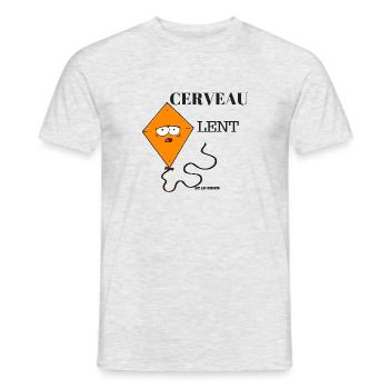 CERVEAU LENT - T-shirt homme - gris chiné - Devant - AI Model Male 178 dark (178cm)