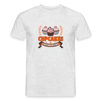 Cupcakes sweet and exquisite - Men's T-Shirt - heather grey - Front - AI Model Male 178 dark (178cm)