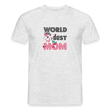 Le plus grand cadeau de maman de mondes Mère licorne tamponnant - T-shirt homme - gris chiné - Devant - AI Model Male 178 dark (178cm)
