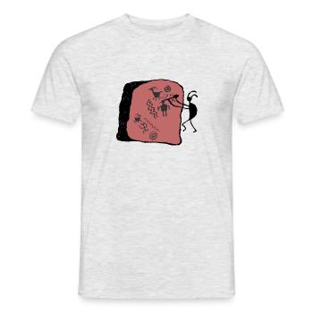 Cave artist - Men's T-Shirt - heather grey - Front - AI Model Male 178 dark (178cm)