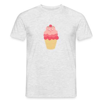 blockedTitle - Men's T-Shirt - heather grey - Front - AI Model Male 178 dark (178cm)