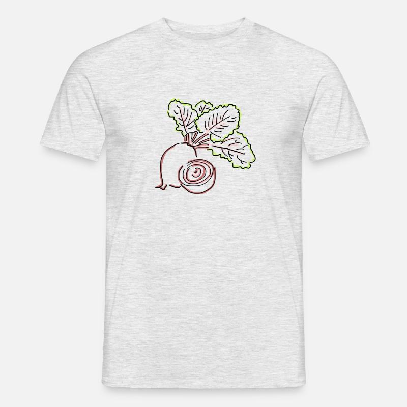 Rote Beete - Männer T-Shirt - Grau meliert