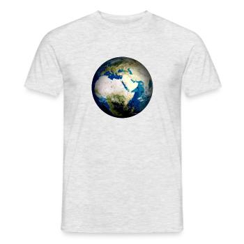 Planète Terre - T-shirt homme - gris chiné - Devant - AI Model Male 178 dark (178cm)