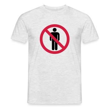signe interdit de la haine détestent les gens - T-shirt homme - gris chiné - Devant - AI Model Male 178 dark (178cm)