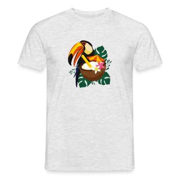 Hawaii Sommer Pelikan - Männer T-Shirt - Grau meliert - Vorne - AI Model Male 178 dark (178cm)
