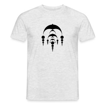 Mandala crop cercles ufo l'espace - T-shirt homme - gris chiné - Devant - AI Model Male 178 dark (178cm)