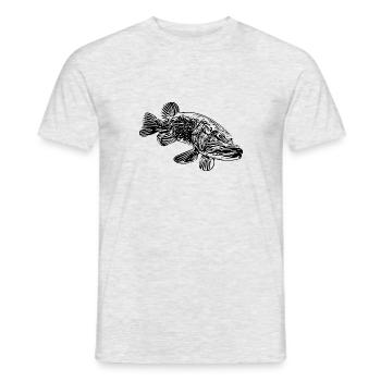 Hecht - Männer T-Shirt - Grau meliert - Vorne - AI Model Male 178 dark (178cm)