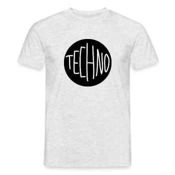 Techno Techno - Men's T-Shirt - heather grey - Front - AI Model Male 178 dark (178cm)