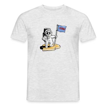Panda Kosmonaut - Männer T-Shirt - Grau meliert - Vorne - AI Model Male 178 dark (178cm)
