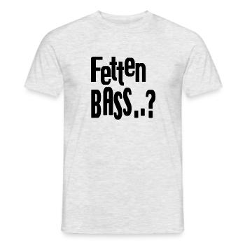 Fetten Bass..? - Männer T-Shirt - Grau meliert - Vorne - AI Model Male 178 dark (178cm)