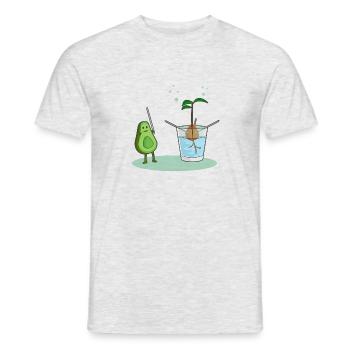 Avocado birth - T-shirt homme - gris chiné - Devant - AI Model Male 178 dark (178cm)