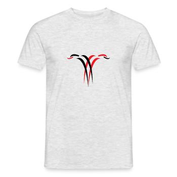 Logo du 100e anniversaire albanais - T-shirt homme - gris chiné - Devant - AI Model Male 178 dark (178cm)