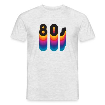 80s rainbow tail - Men's T-Shirt - heather grey - Front - AI Model Male 178 dark (178cm)