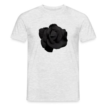 Schwarze Rose - Männer T-Shirt - Grau meliert - Vorne - AI Model Male 178 dark (178cm)