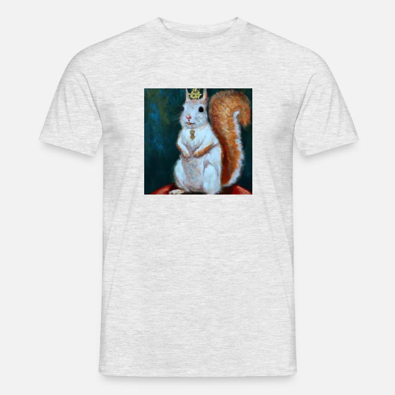 Die Eichhörnchen Königin - Männer T-Shirt - Grau meliert