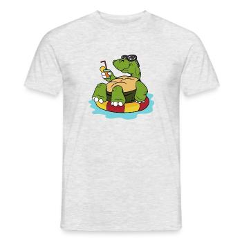 Summer tortoise turtles reptiles - Men's T-Shirt - heather grey - Front - AI Model Male 178 dark (178cm)