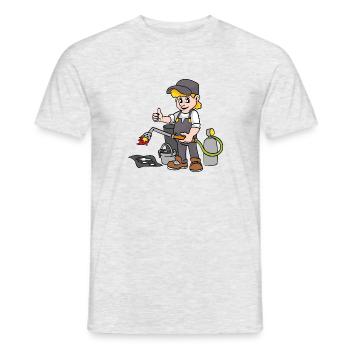 Dachdecker - Männer T-Shirt - Grau meliert - Vorne - AI Model Male 178 dark (178cm)