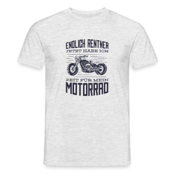 Rentner Motorrad - Männer T-Shirt - Grau meliert - Vorne - AI Model Male 178 dark (178cm)