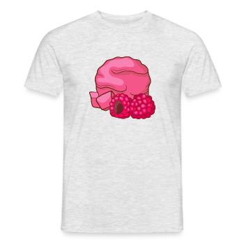 Crème glacée aux framboises Crème glacée Crème glacée Crème glacée - T-shirt homme - gris chiné - Devant - AI Model Male 178 dark (178cm)