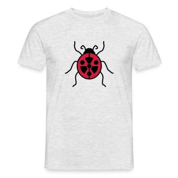atom symbol radioactive danger danger warning hinwe - Men's T-Shirt - heather grey - Front - AI Model Male 178 dark (178cm)