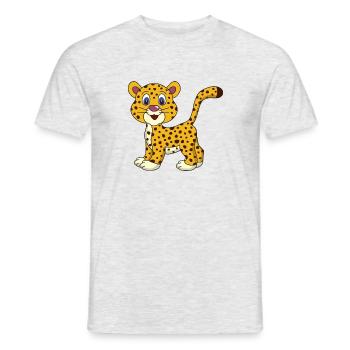 Baby Cheetah - Men's T-Shirt - heather grey - Front - AI Model Male 178 dark (178cm)
