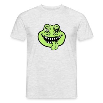 face head monster boese snake dangerous la - Men's T-Shirt - heather grey - Front - AI Model Male 178 dark (178cm)