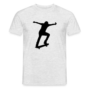 Skateboard - T-shirt homme - gris chiné - Devant - AI Model Male 178 dark (178cm)