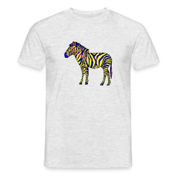 zebra - Men's T-Shirt - heather grey - Front - AI Model Male 178 dark (178cm)