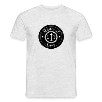 Patch du logo Master of Laws - T-shirt homme - gris chiné - Devant - AI Model Male 178 dark (178cm)