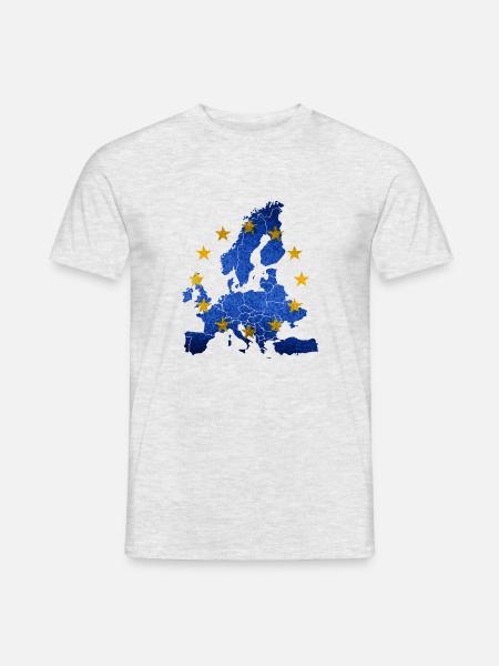 Europa - Männer T-Shirt - Grau meliert