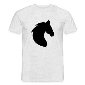 HORSE PFERD SILHOUETTE PONY - Männer T-Shirt - Grau meliert - Vorne - AI Model Male 178 dark (178cm)