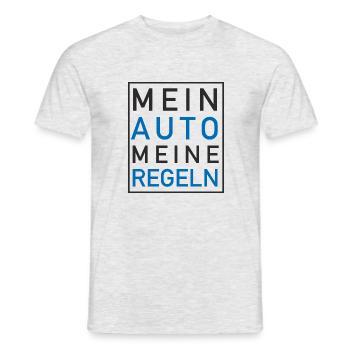 Mein AUTO meine Regeln - Männer T-Shirt - Grau meliert - Vorne - AI Model Male 178 dark (178cm)