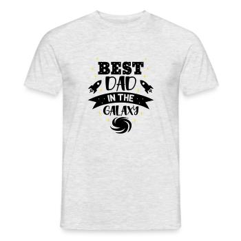 Meilleur papa de la galaxie - T-shirt homme - gris chiné - Devant - AI Model Male 178 dark (178cm)