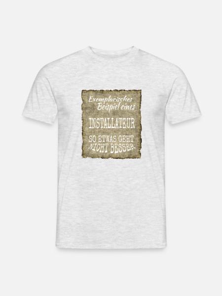 Installateur - Männer T-Shirt - Grau meliert