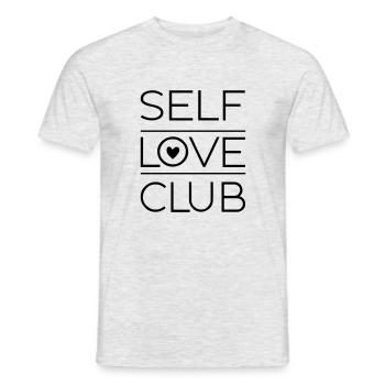 Club d’amour de soi - T-shirt homme - gris chiné - Devant - AI Model Male 178 dark (178cm)