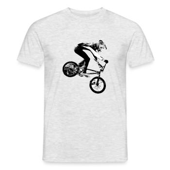 BMX (BMX) - Männer T-Shirt - Grau meliert - Vorne - AI Model Male 178 dark (178cm)