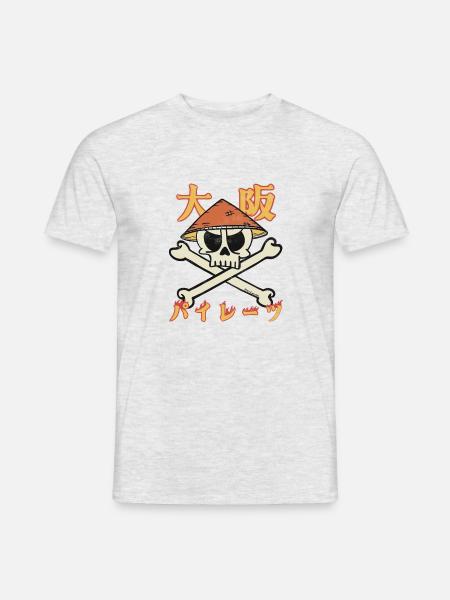 Osaka Pirates (in Japanese) - Men's T-Shirt - heather grey