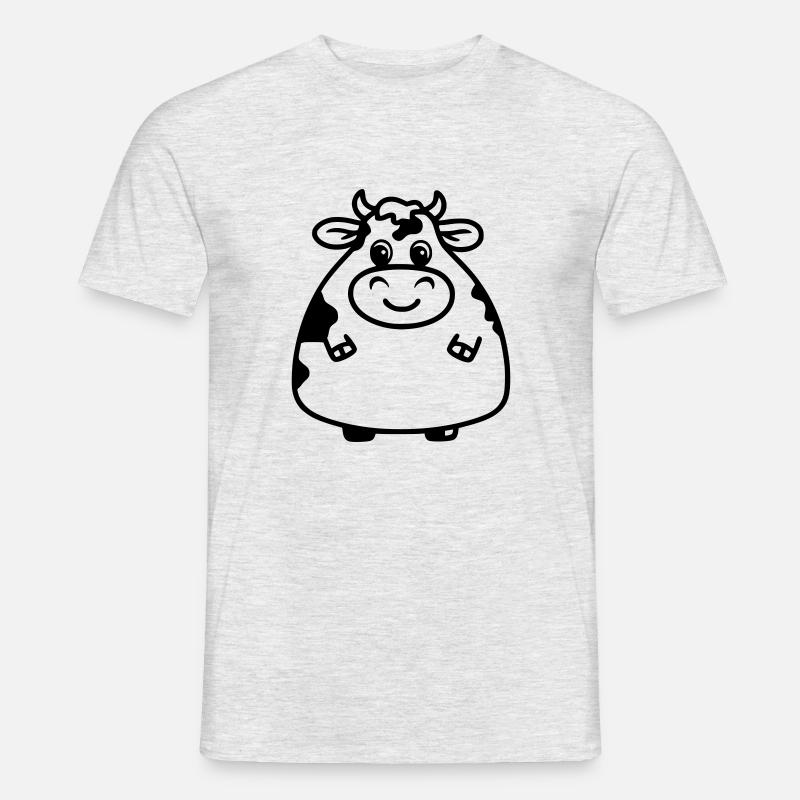 Chubby cow as vector illustration - Men's T-Shirt - heather grey