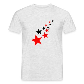 Sterne - Männer T-Shirt - Grau meliert - Vorne - AI Model Male 178 dark (178cm)