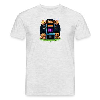 Games Ghost Ghost Halloween Pumpkin Bat - Men's T-Shirt - heather grey - Front - AI Model Male 178 dark (178cm)